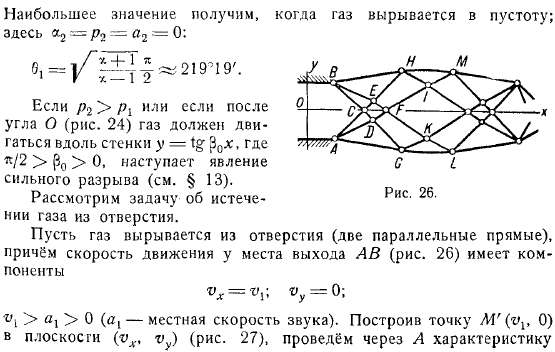 Движение газа вне выпуклой поверхности Обтекание угла, большего чем пи Выход из отверстия Движение внутри трубы Сопло Лаваля