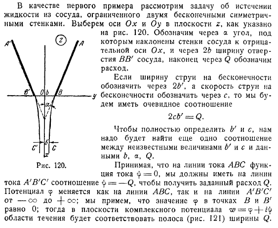 Метод Жуковского  Митчеля Истечение из отверстия Удар струи в пластинку Глиссирующая пластинка