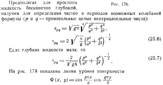 Колебания жидкости в прямоугольном сосуде и в круговом цилиндре