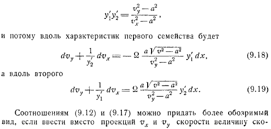 Плоские вихревые движения со сверхзвуковыми скоростями Характеристики Угол Маха