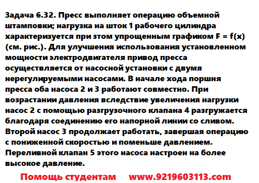 Задача 6.32. Пресс выполняет операцию объемной 