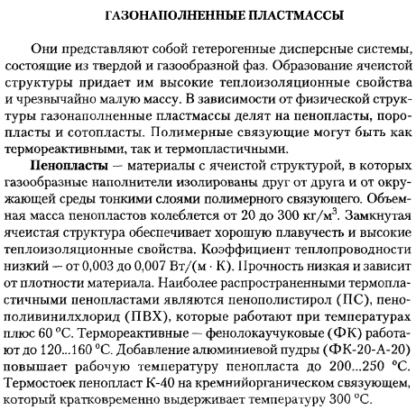 Газонаполненные пластмассы