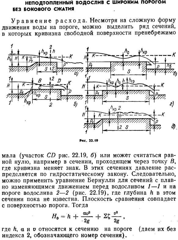 Неподтопленный водослив с широким порогом без бокового сжатия.