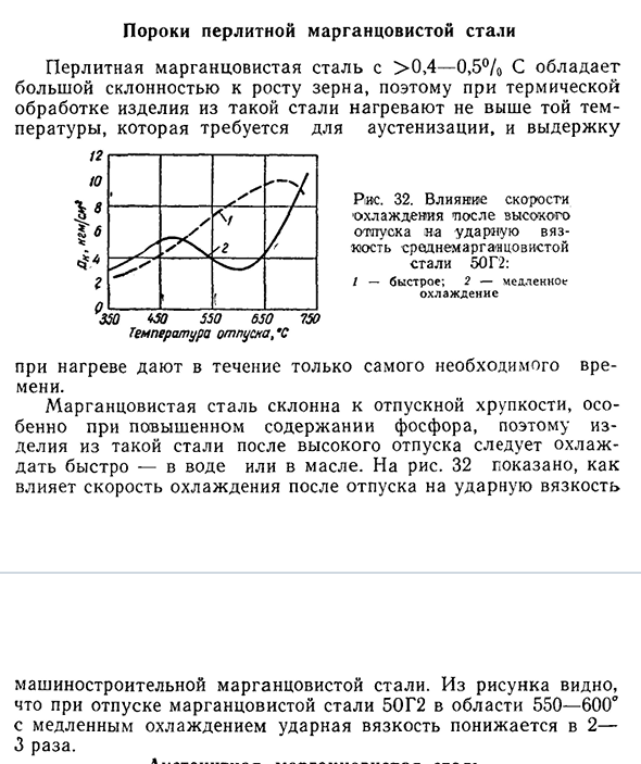 Пороки перлитной марганцовистой стали