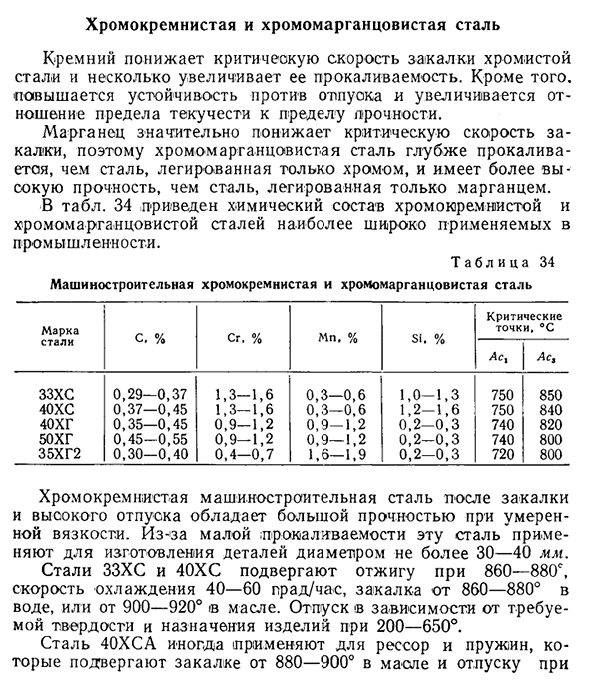 Хромокремнистая и хромомарганцовистая сталь