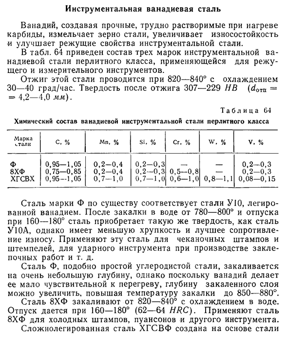 Инструментальная ванадиевая сталь