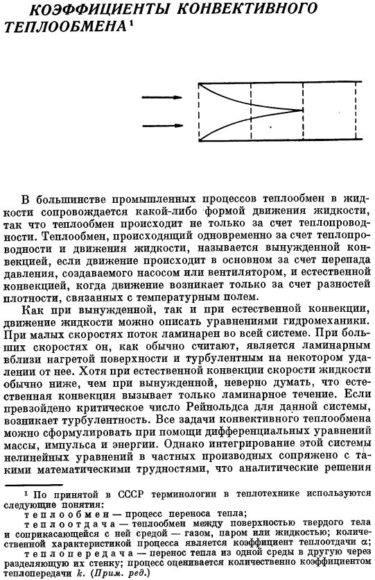 Коэффициенты конвективного теплообмена