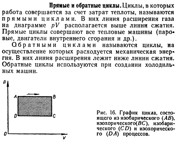 Прямые и обратные циклы.