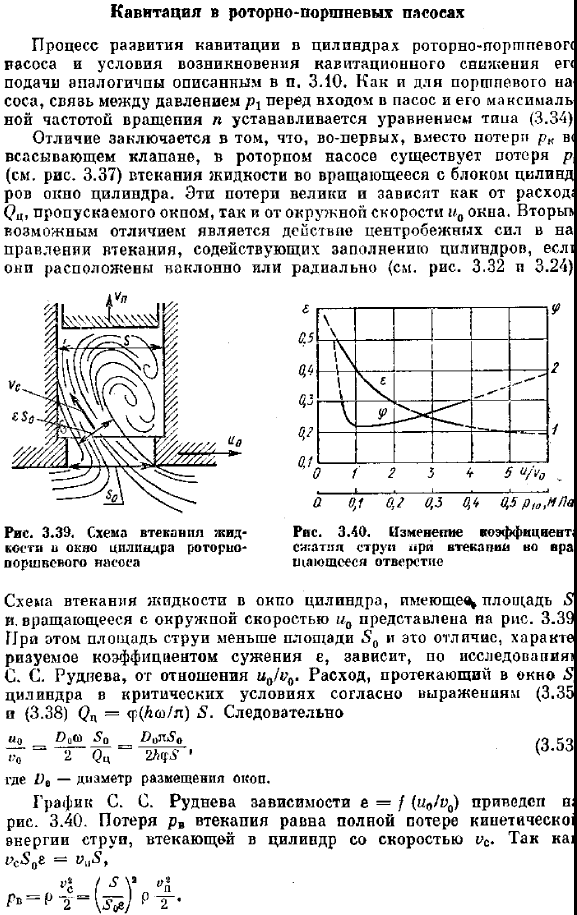 Кавитация в роторно-поршневых насосах