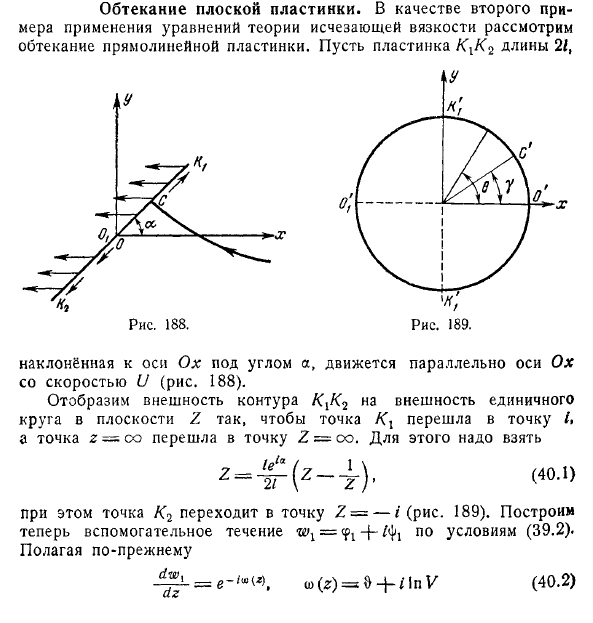 Обтекание плоской пластинки