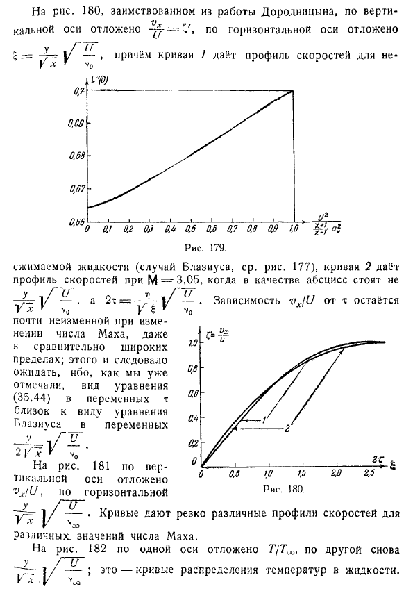 Пограничный слой в сжимаемой жидкости. Обтекание пластинки. Метод Дородницына