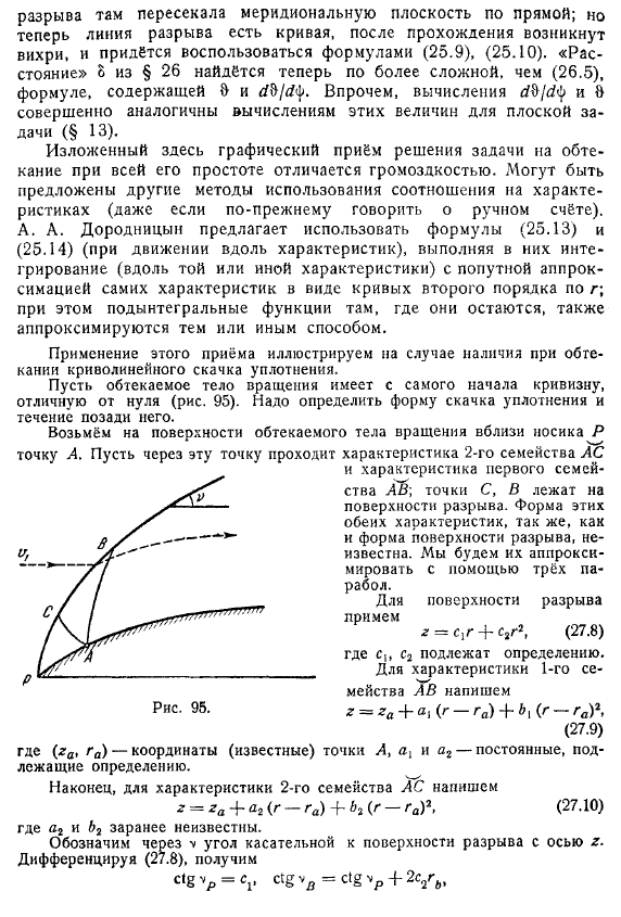 Осесимметрическое обтекание круглого конуса. Конические течения. Обтекание осесимметричных тел