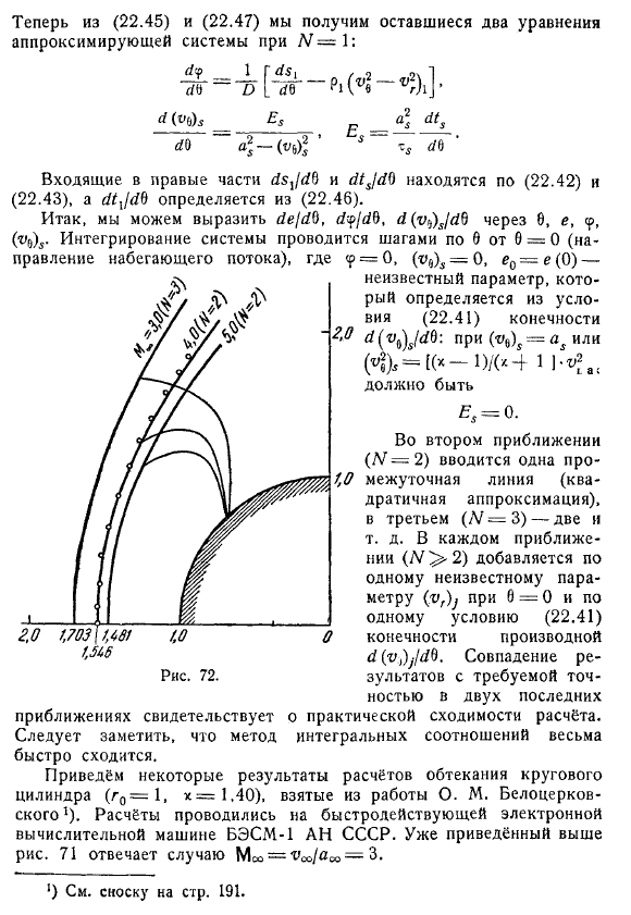 Численные методы решения плоских задач газовой динамики. Расчет сверхзвукового обтекания кругового цилиндра