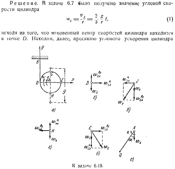 Ускорение точек плоской фигуры