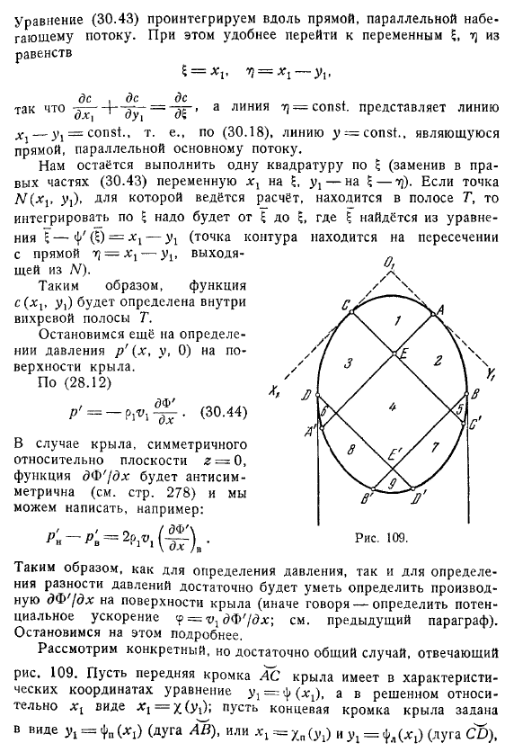 Сверхзвуковое обтекание тонкого крыла конечного размаха произвольной формы в плане. Концевой эффект н вихревая пелена