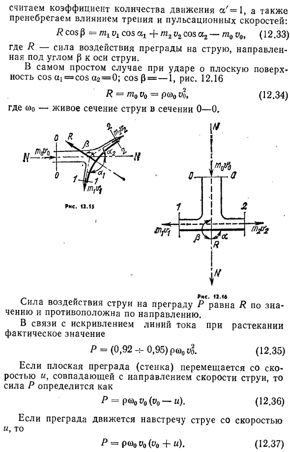 Динамические свойства струи