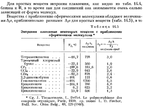 Энтропия плавления