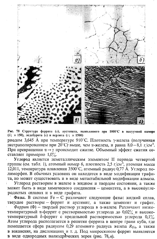 Компоненты и фазы в системе железо - углерод