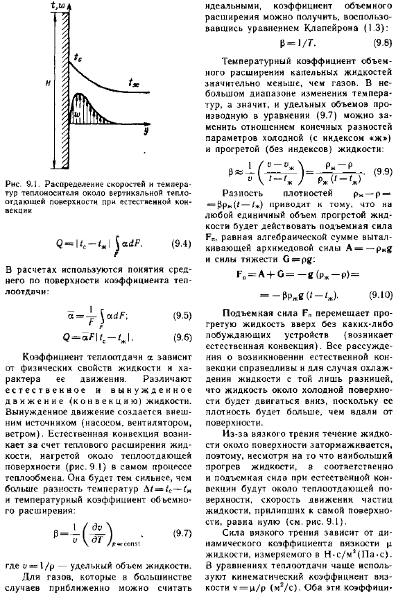 Основной закон конвективного теплообмена