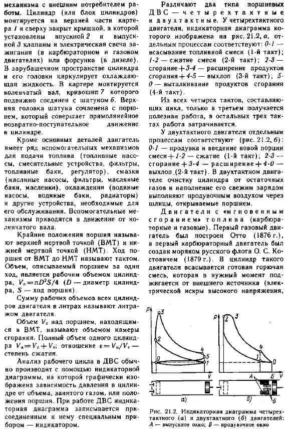 Общие сведения и классификация двигателей внутреннего сгорания