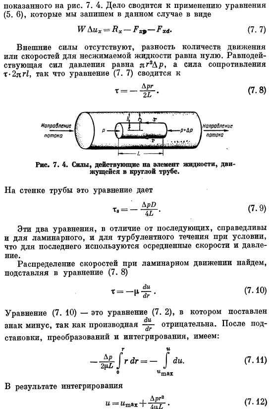 Ламинарное течение в круглой трубе