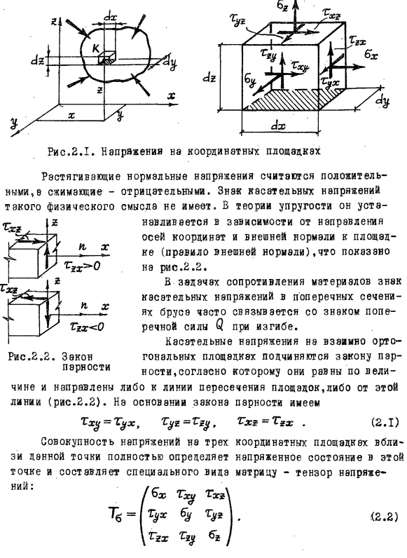 Напряженное и деформированное состояния в точке 