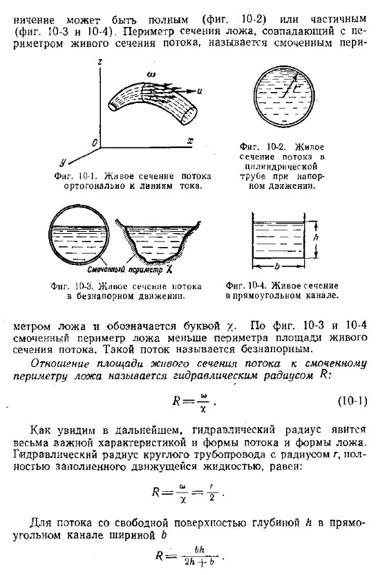 Живое сечение потока