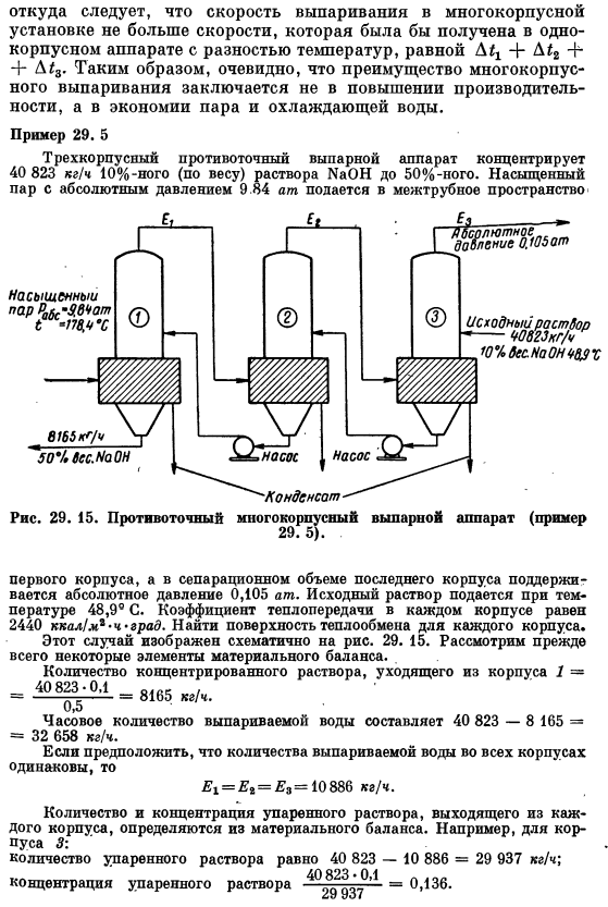 Расчет многокорпусных выпарных аппаратов