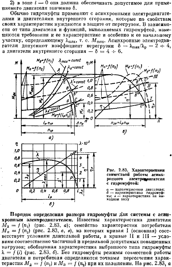 Совместная работа гидромуфт с двигателями и потребителями энергии. Основные типы гидромуфт