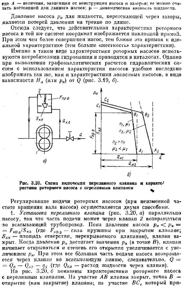 Характеристики роторных насосов