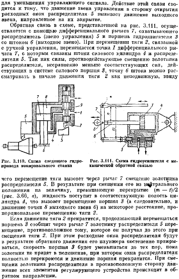 Следящие гидроприводы (гидроусилители). Принцип действия и области применения