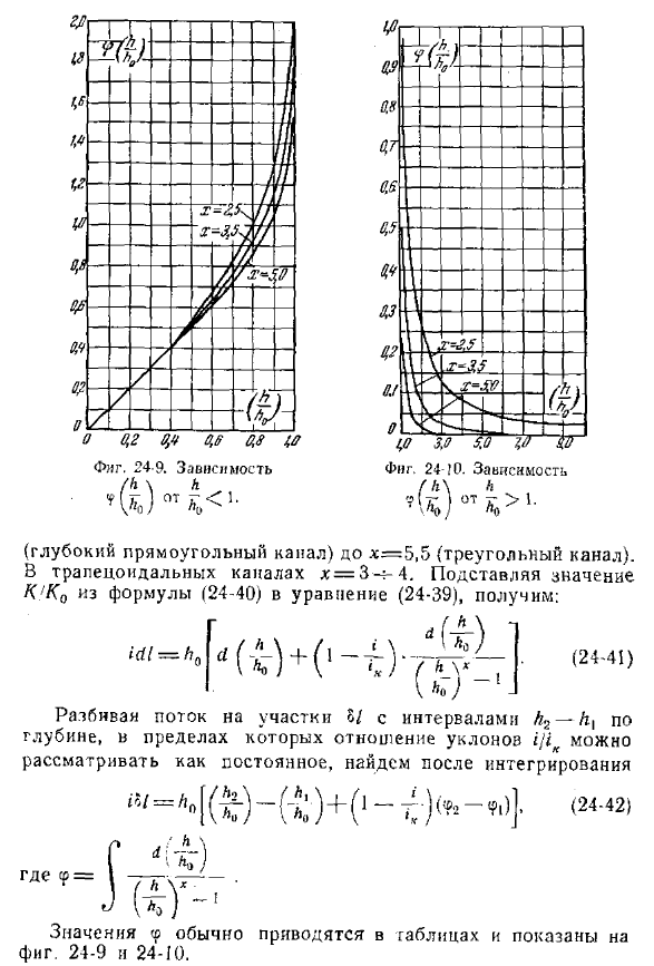 Интегрирование дифференциального уравнения свободной поверхности