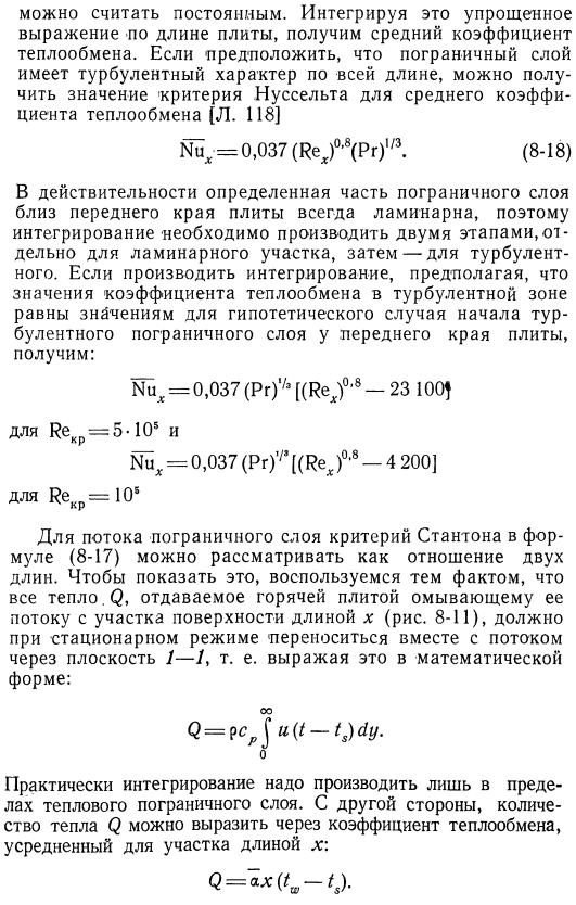 Продольное обтекание плиты