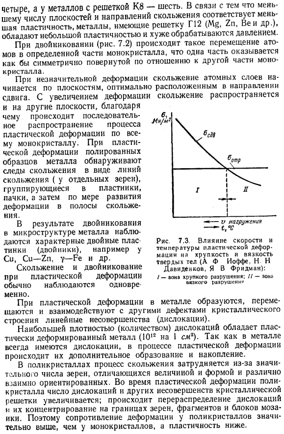 Физическая сущность пластической деформации