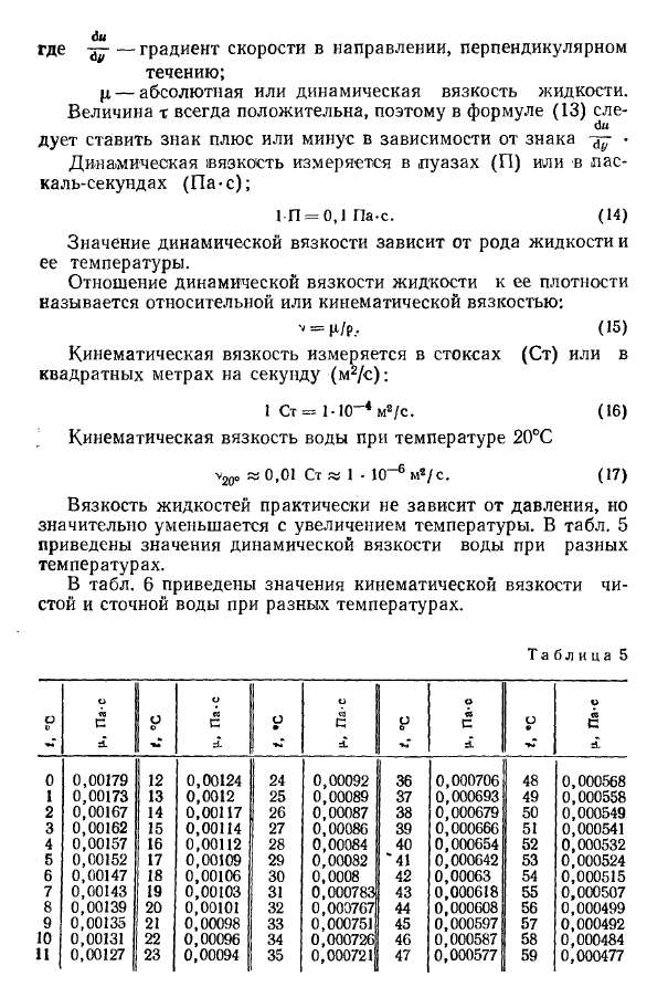 Вязкость жидкостей