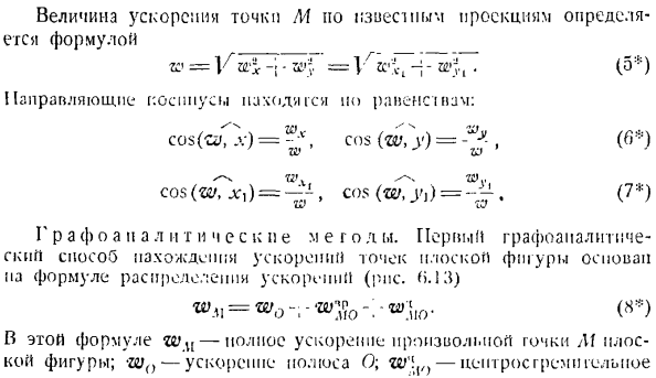 Ускорение точек плоской фигуры