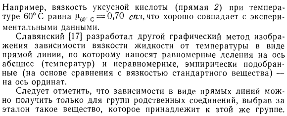 Зависимость вязкости жидкости от температуры