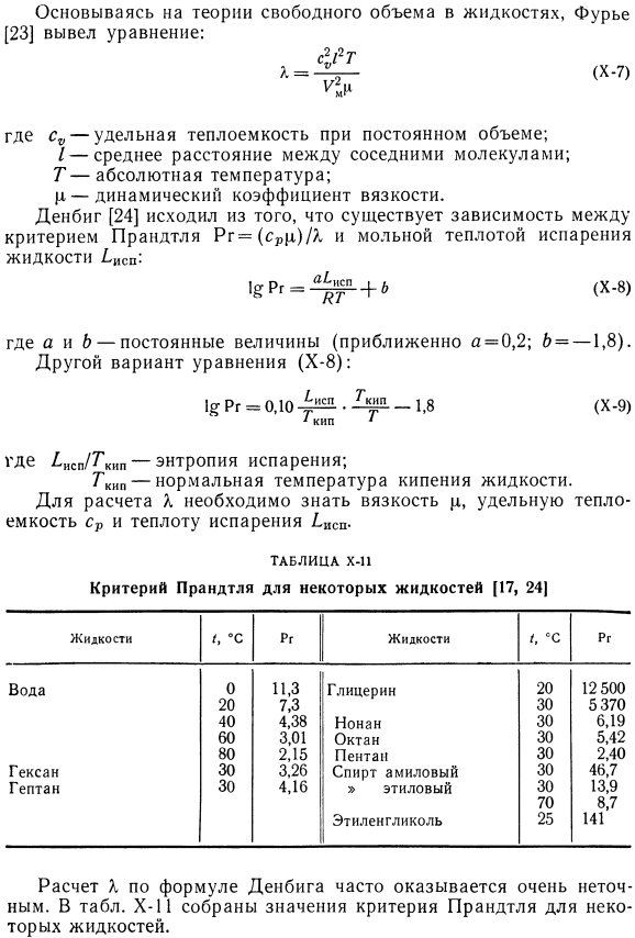 Основы теории теплопроводности жидкостей.