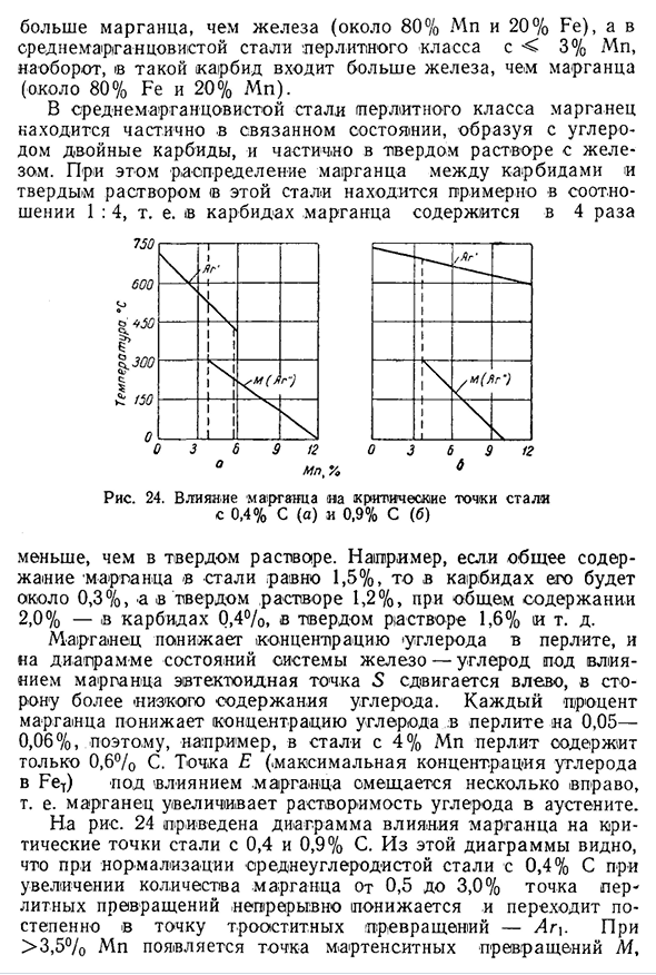 Влияние марганца на структуру и свойства стали