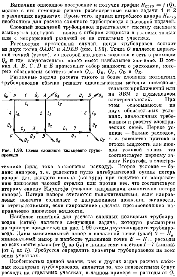 Сложные трубопроводы