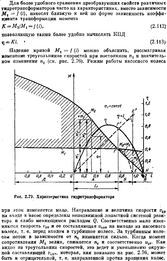 Рабочий процесс и характеристика гидротрансформатора