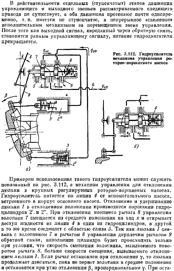 Следящие гидроприводы (гидроусилители). Принцип действия и области применения