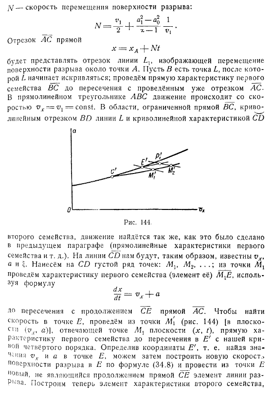 Возникновение и перемещение сильного разрыва