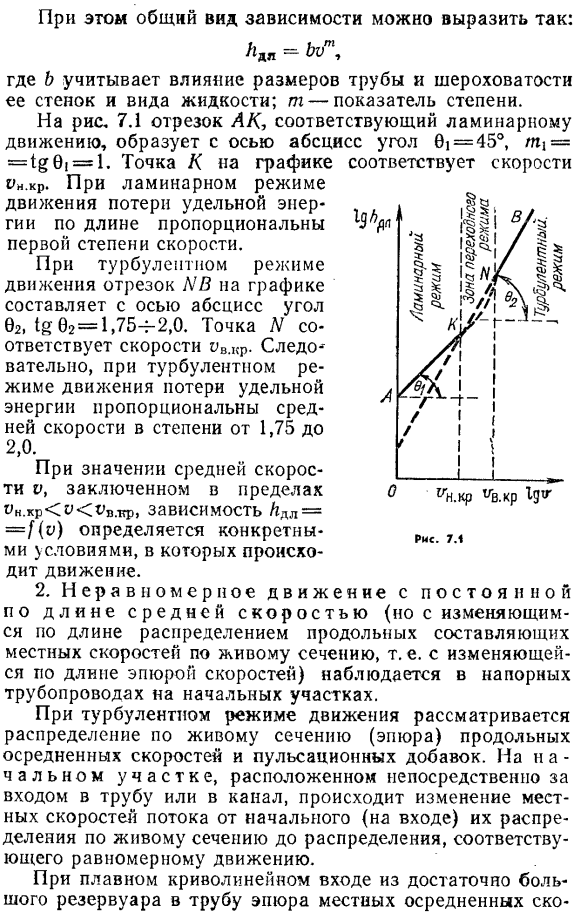 Классификация потерь напора