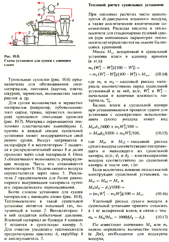 Особенности сушильных установок