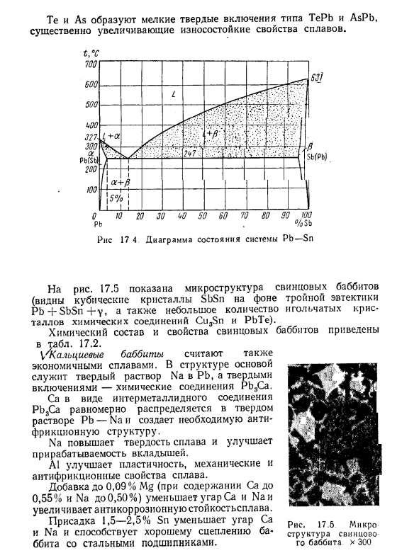 Сплавы на основе Sn, Pb, Са, Zn и А1 (баббиты)