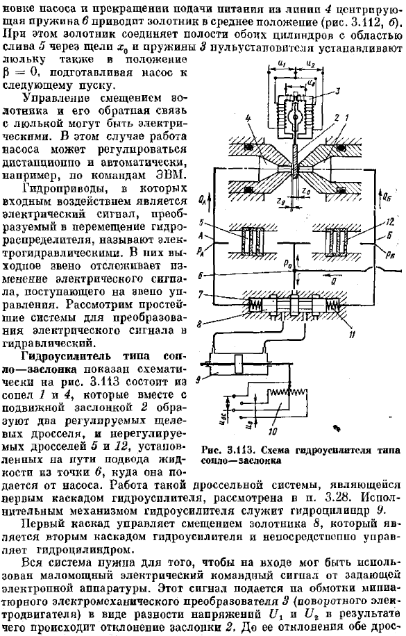 Следящие гидроприводы (гидроусилители). Принцип действия и области применения