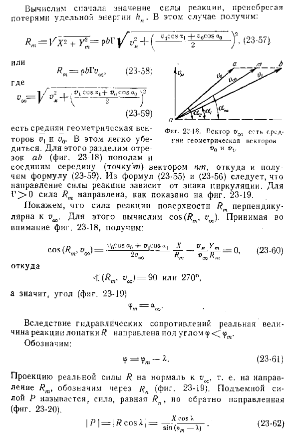 Взаимодействие жидкости с телом крылового профиля