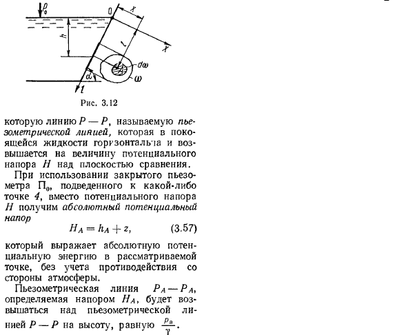 Способы выражения давления. Пьезометрическая высота. Потенциальный напор