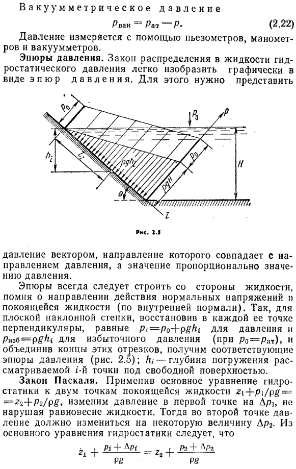 Равновесие однородной несжимаемой жидкости относительно земли